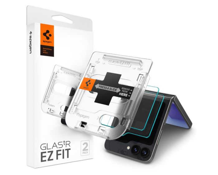 Spigen Oleophobic Coated Glas.tR EZ FIT Premium Tempered Glass (AGL07972) 2-Pack (Samsung Galaxy Z Flip6)