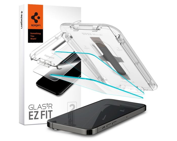 Spigen Oleophobic Coated Glas.tR EZ FIT Premium Tempered Glass (AGL05214) 2-Pack (iPhone 14 Pro)