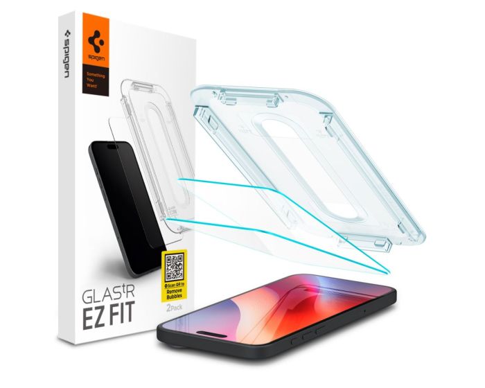 Spigen Oleophobic Coated Glas.tR EZ FIT Premium Tempered Glass (AGL07907) 2-Pack (iPhone 16 Pro Max)