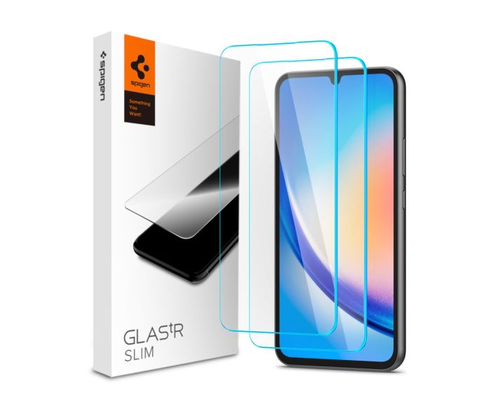 Spigen Oleophobic Coated Glas.tR Slim Premium Tempered Glass 2-Pack (AGL05967) (Samsung Galaxy A34 5G)