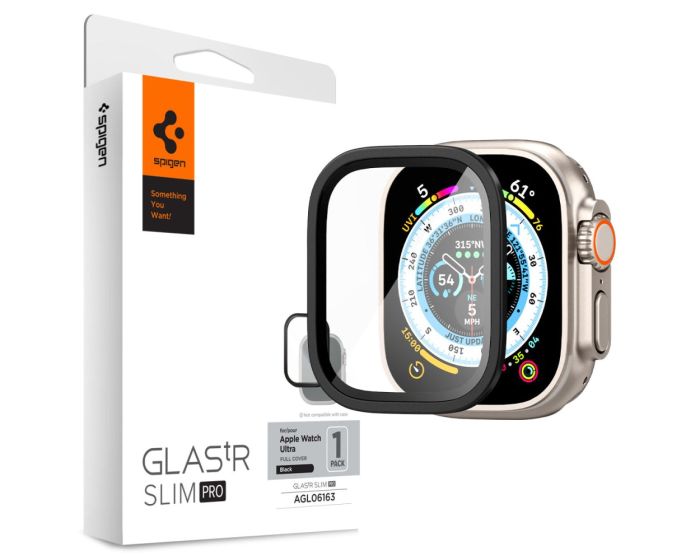 Spigen Glas.tR Slim Pro Full Cover Tempered Glass Black  (AGL06163) Apple Watch Ultra 1/2 49mm