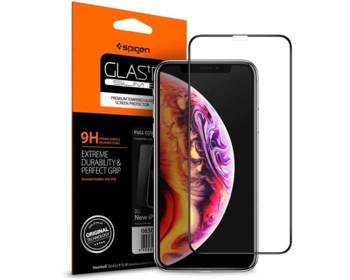 Spigen Oleophobic Coated Glas.tR Full Cover Case Friendly Premium Tempered Glass (063GL25234) (iPhone X / Xs)