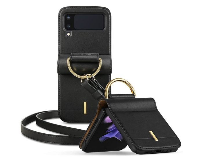 Spigen Lienar Leather Case Δερμάτινη Θήκη (ACS03667) Black (Samsung Galaxy Z Flip 3 5G)