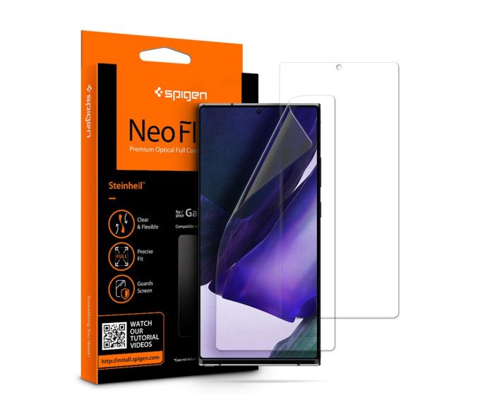 Spigen Neo Flex HD Premium Full Coverage Screen Protector (AFL01445) 2 Pieces (Samsung Galaxy Note 20 Ultra)