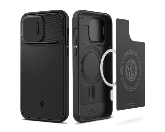 Spigen Optik Armor Mag MagSafe Case with Camera Shield (ACS04993) Black (iPhone 14 Pro)