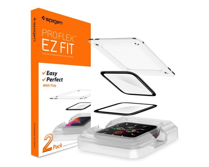 Spigen ProFlex ''EZ FIT'' 2-Pack Screen Protector Black (AFL01219) Apple Watch - 40mm (Series 4/5/6/SE)