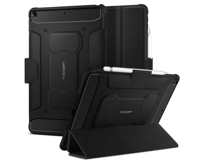 Spigen Rugged Armor Pro Flip Case (ACS01216) Black (iPad 10.2 2019 / 2020 / 2021)