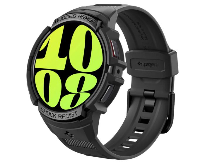 Spigen Rugged Armor Pro Case (ACS06496) Ανθεκτικό Λουράκι Θήκη Black (Samsung Galaxy Watch 6 44mm)