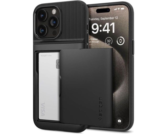Spigen Slim Armor CS Case (ACS06589) Black (iPhone 15 Pro Max)