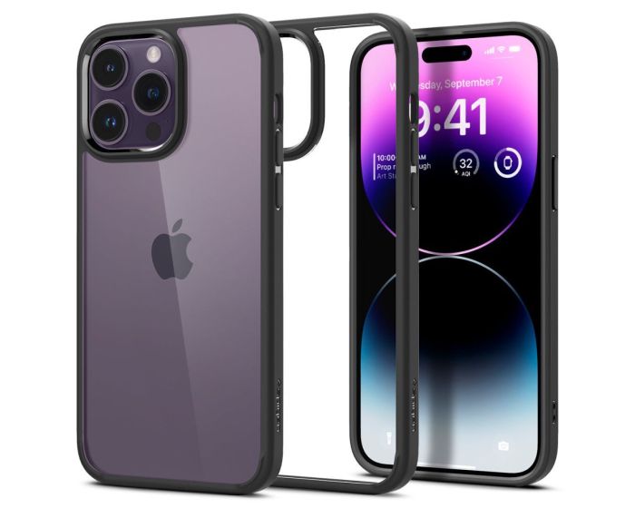 Spigen Ultra Hybrid Case (ACS04817) Clear / Matte Black (iPhone 14 Pro Max)