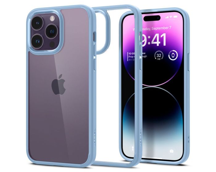 Spigen Ultra Hybrid Case (ACS04964) Clear / Sierra Blue (iPhone 14 Pro)