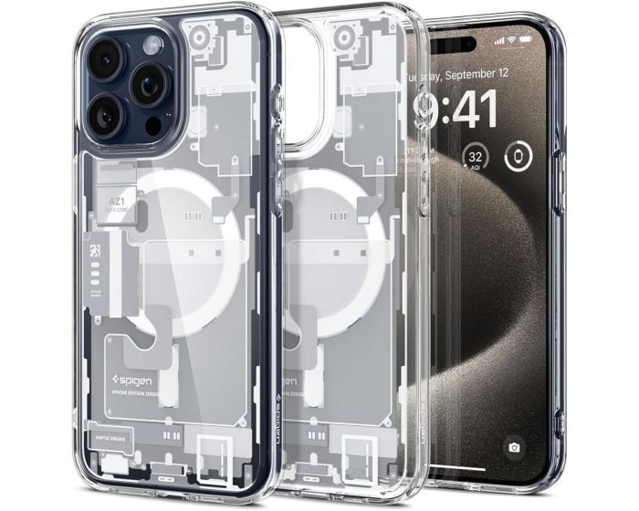 Spigen Ultra Hybrid Mag MagSafe Case (ACS07036) Zero One White (iPhone 15 Pro)
