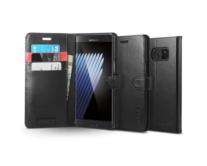 Spigen Wallet S Case Θήκη Πορτοφόλι με δυνατότητα Stand (562CS20571) Black (Samsung Galaxy Note 7)