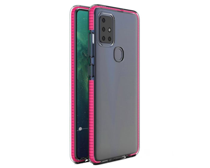 Spring Case Διάφανη Θήκη Σιλικόνης Pink (Samsung Galaxy A21s)