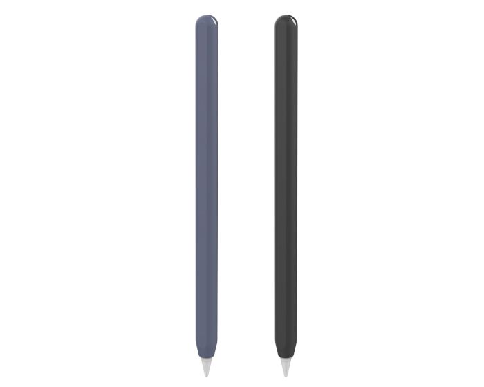 Stoyobe 2x TPU Silicone Sleeve Θήκη Σιλικόνης για Γραφίδα Apple Pencil 2 - Black / Dark Blue