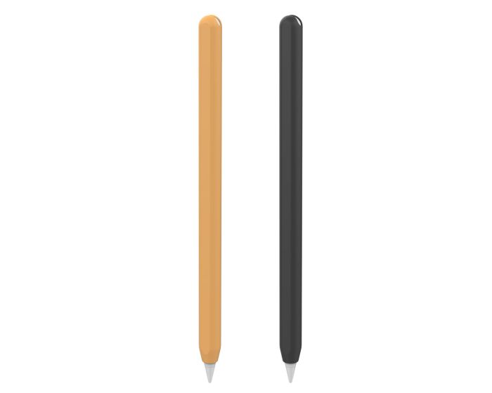 Stoyobe 2x TPU Silicone Sleeve Θήκη Σιλικόνης για Γραφίδα Apple Pencil 2 - Black / Orange