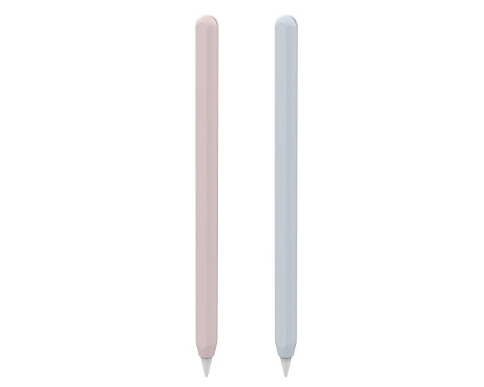 Stoyobe 2x TPU Silicone Sleeve Θήκη Σιλικόνης για Γραφίδα Apple Pencil 2 - Pink / Light Blue