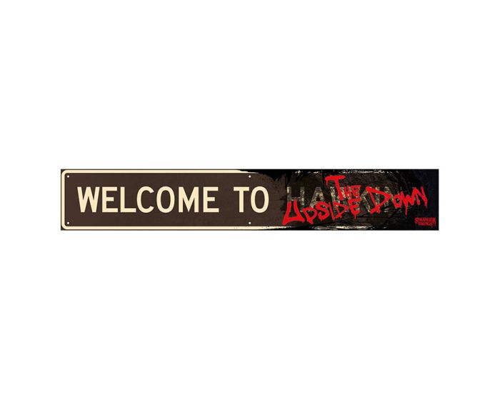 Stranger Things (Welcome to the Upside Down) Wooden Sign - Ξύλινη Ταμπέλα Διακόσμησης 13x80cm