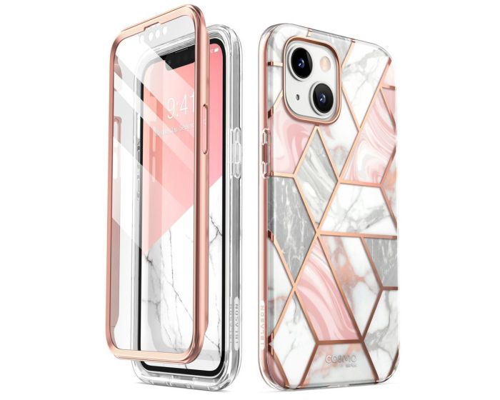 i-Blason Ανθεκτική Θήκη Cosmo Full Body Case With Built-In Screen Protector Marble Pink (iPhone 13 / 14)