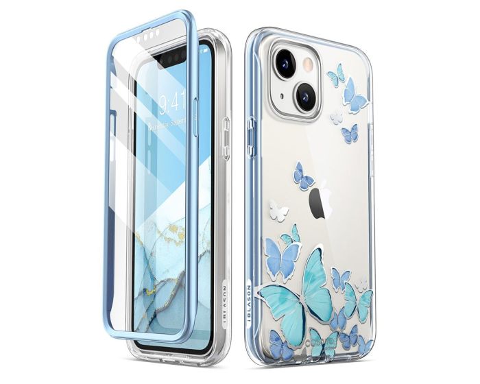 i-Blason Ανθεκτική Θήκη Cosmo Full Body Case With Built-In Screen Protector Blue Fly (iPhone 14 Plus / 15 Plus)