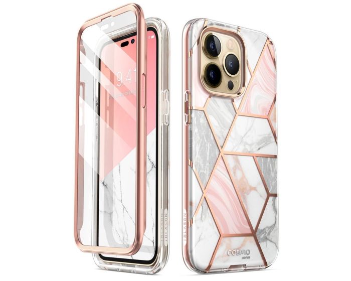 i-Blason Ανθεκτική Θήκη Cosmo Full Body Case With Built-In Screen Protector Marble (iPhone 14 Pro)