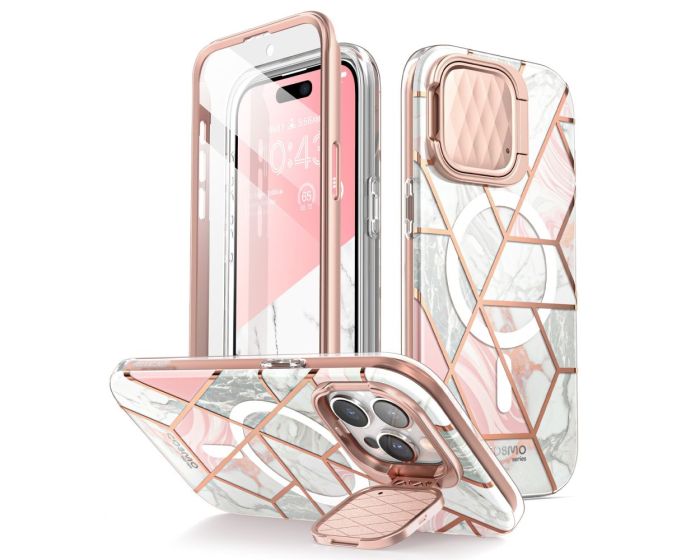 i-Blason Ανθεκτική Θήκη Cosmo MagSafe Full Body Case With Built-In Screen Protector Marble (iPhone 15 Pro Max)