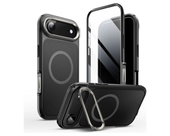 i-Blason Ανθεκτική Θήκη Ares Flip MagSafe Full Body Case With Built-In Screen Protector Black (iPhone 17 Air)