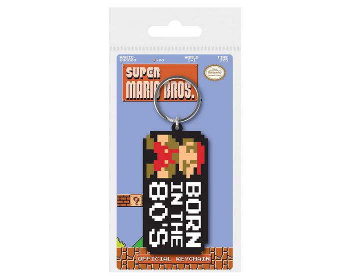Super Mario Bros. (Born In The 80's) Rubber Keychain - Μπρελόκ