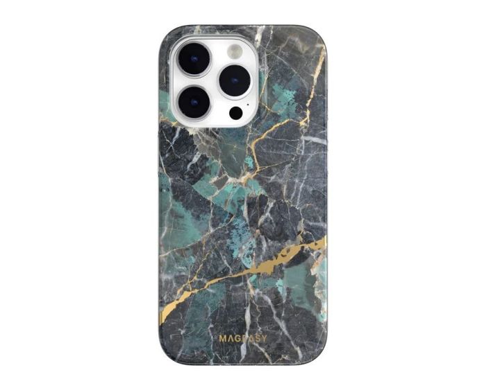 SwitchEasy Marble Hybrid Case (MPH61P017EB22) Emerald Blue (iPhone 14 Pro)