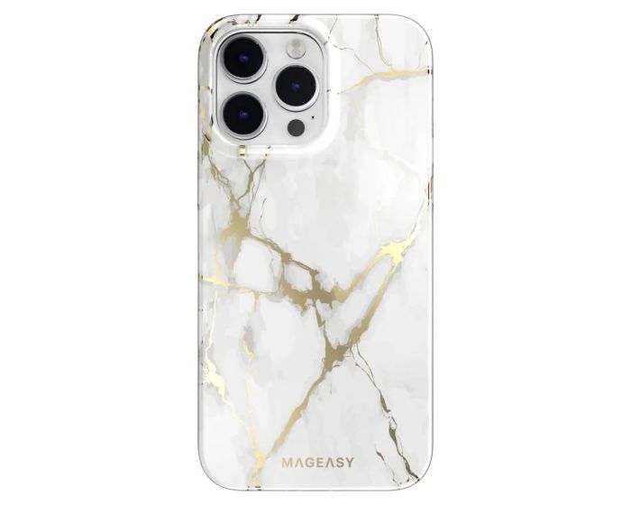 SwitchEasy Marble Hybrid MagSafe Case (MPH67P018CW22) Champagne White (iPhone 14 Pro Max)