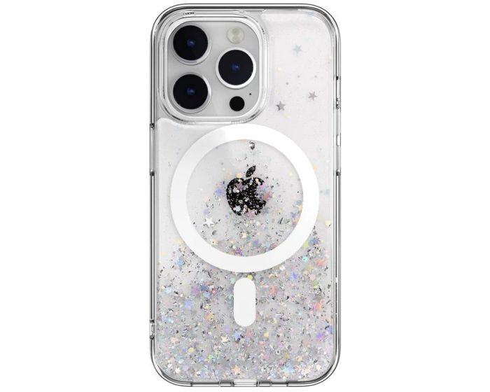 SwitchEasy Starfield 3D Glitter Resin Hybrid MagSafe Case (SPH61P021TR22) Clear (iPhone 14 Pro)