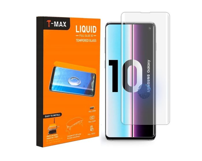 T-MAX Glass (Liquid Dispersion Tech) Full Cover Tempered Glass Replacement (Samsung Galaxy S10)