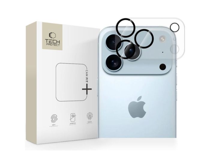 TECH-PROTECT CAM FIT+ Camera Lens Tempered Glass Prοtector (iPhone 17 Pro)