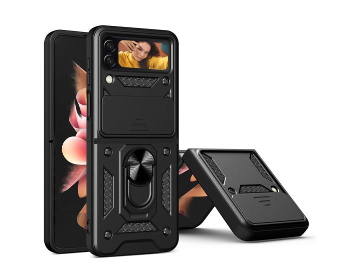 TECH-PROTECT Camshield Pro Hard Case Σκληρή Θήκη με Κάλυμμα Κάμερας - Black (Samsung Galaxy Z Flip4)