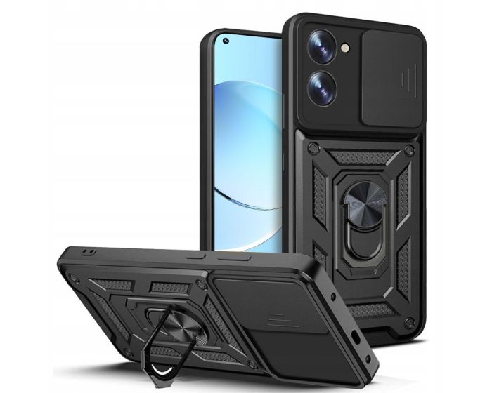 TECH-PROTECT Camshield Pro Hard Case Σκληρή Θήκη με Κάλυμμα Κάμερας - Black (Realme 10 4G)