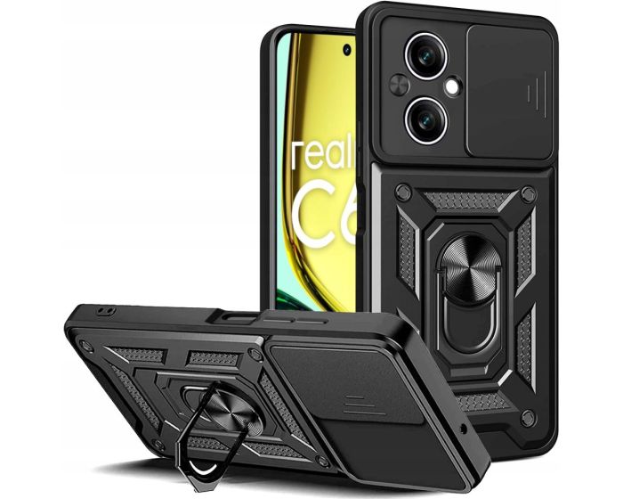 TECH-PROTECT Camshield Pro Hard Case Σκληρή Θήκη με Κάλυμμα Κάμερας - Black (Realme C67 4G)