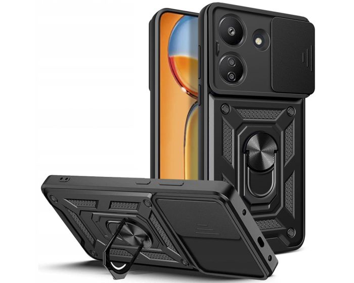 TECH-PROTECT Camshield Pro Hard Case Σκληρή Θήκη με Κάλυμμα Κάμερας - Black (Xiaomi Redmi 13C / Poco C65)