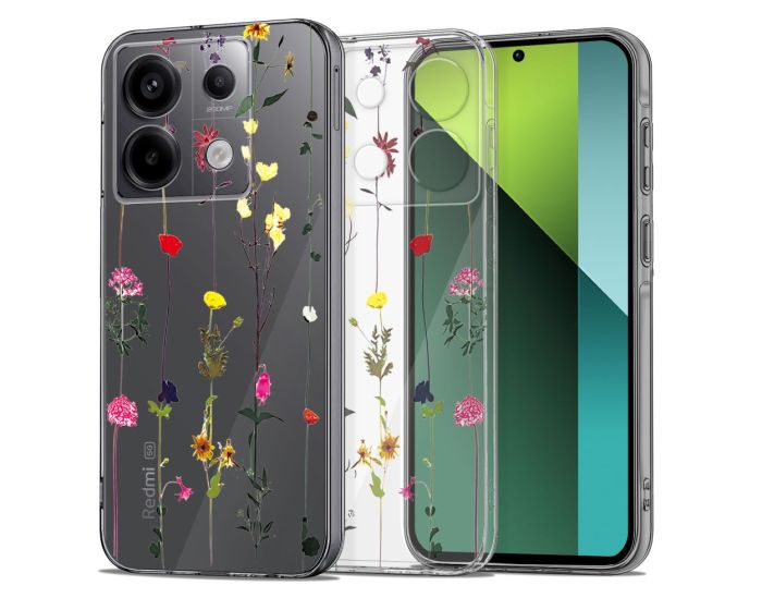 TECH-PROTECT Flexair Plus Crystal Case Θήκη Σιλικόνης Garden Floral (Xiaomi Redmi Note 13 Pro 5G / Poco X6 5G)