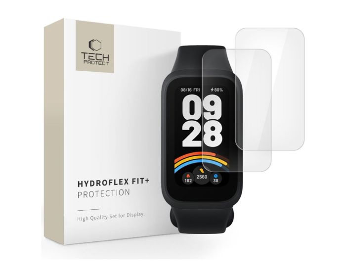 TECH-PROTECT HydroFlex Fit+ Film Screen Prοtector 2pcs (Xiaomi Smart Band 9 Active)