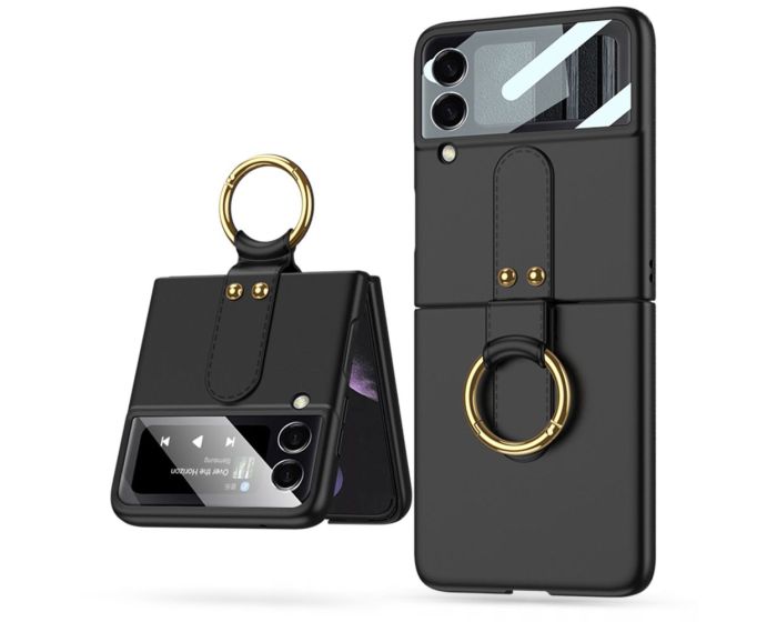 TECH-PROTECT Icon Ring Holder Case Black (Samsung Galaxy Z Flip4)