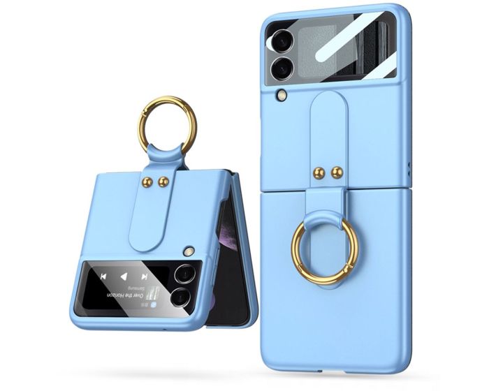 TECH-PROTECT Icon Ring Holder Case Sky Blue (Samsung Galaxy Z Flip4)