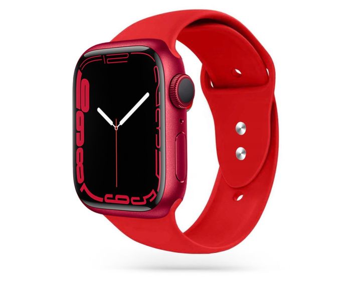 TECH-PROTECT Iconband - Red - Λουράκι Σιλικόνης για Apple Watch 42/44/45mm (1/2/3/4/5/6/7/SE)