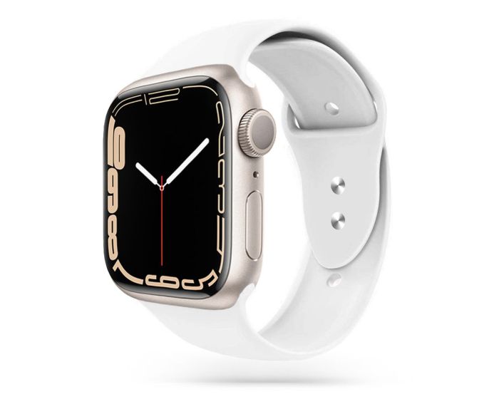 TECH-PROTECT Iconband - White - Λουράκι Σιλικόνης για Apple Watch 42/44/45/49mm (1/2/3/4/5/6/7/8/9/SE/ULTRA)