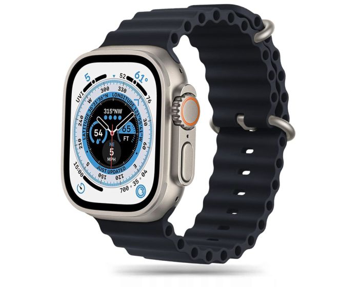TECH-PROTECT Iconband Pro - Black - Λουράκι Σιλικόνης για Apple Watch 44/45/46/49mm (4/5/6/7/8/9/10/11/SE/ULTRA 1/2/3)