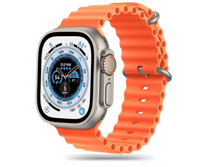 TECH-PROTECT Iconband Pro - Orange - Λουράκι Σιλικόνης για Apple Watch 44/45/46/49mm (4/5/6/7/8/9/10/11/SE/ULTRA 1/2/3)