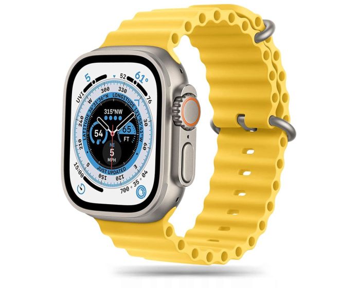 TECH-PROTECT Iconband Pro - Yellow - Λουράκι Σιλικόνης για Apple Watch 44/45/46/49mm (4/5/6/7/8/9/10/11/SE/ULTRA 1/2/3)