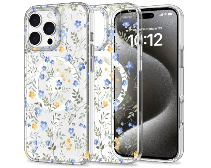 TECH-PROTECT MagMood Magsafe Case Θήκη Σιλικόνης Spring Flowers (iPhone 16 Pro)