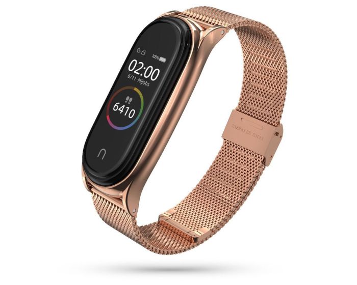TECH-PROTECT Milanese Stainless Steel Watch Strap Rose Gold για Xiaomi Mi Band 7