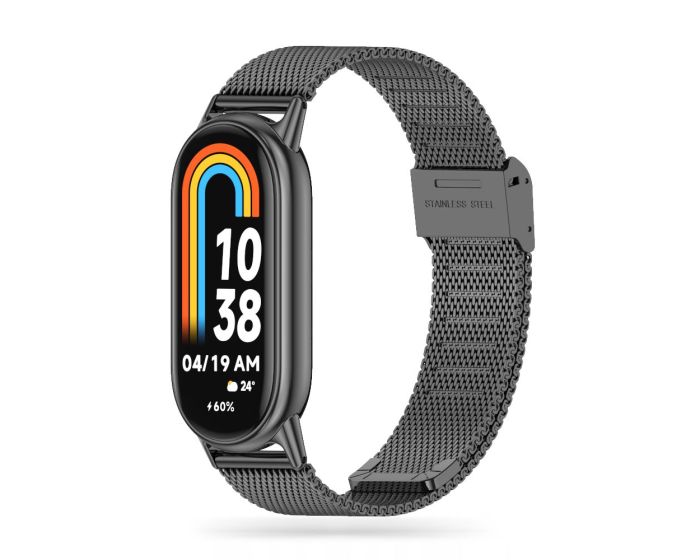 TECH-PROTECT Milanese Stainless Steel Watch Strap Black για Xiaomi Smart Band 8 / 8 NFC