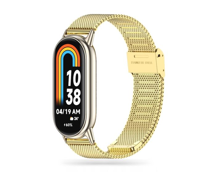 TECH-PROTECT Milanese Stainless Steel Watch Strap Gold για Xiaomi Smart Band 8 / 8 NFC